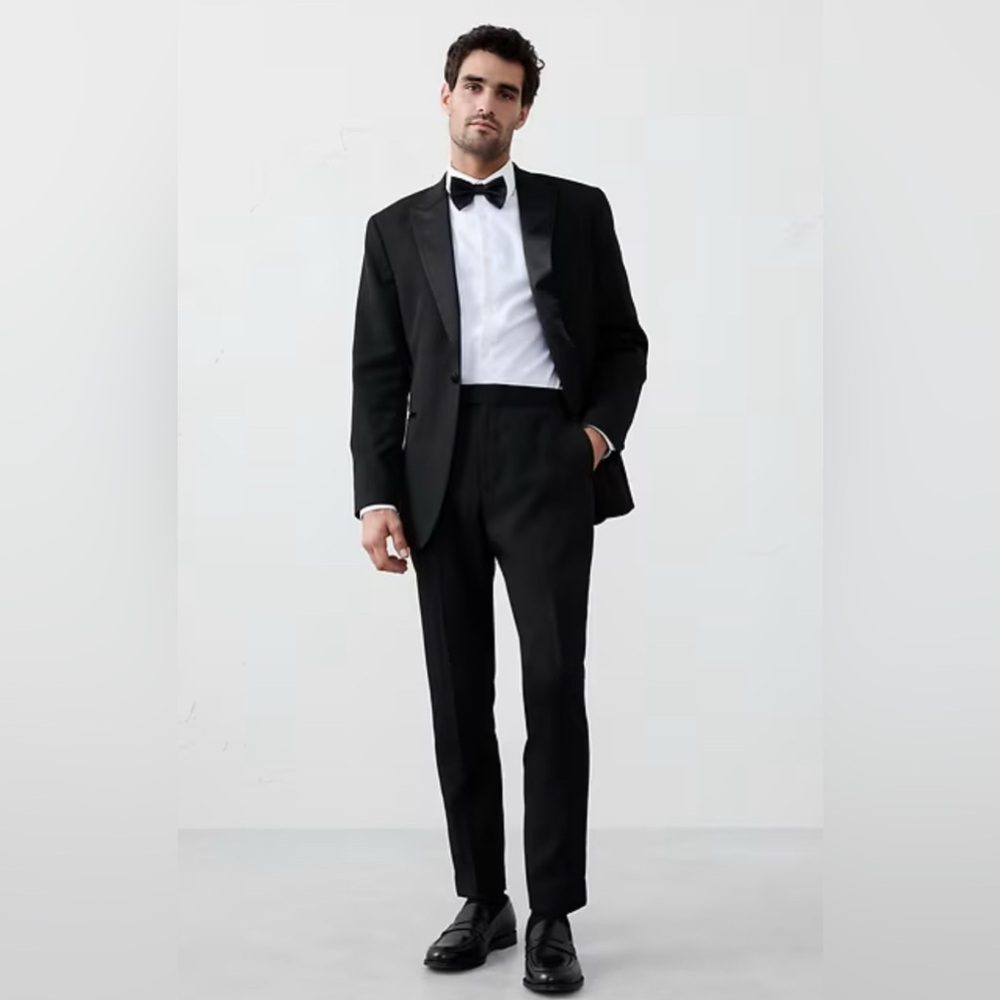 NWT Banana Republic Factory Men’s Tuxedo Black Pants Size 38 x 32 (#781724)